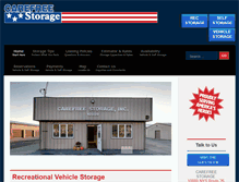 Tablet Screenshot of carefreevehiclestorage.com